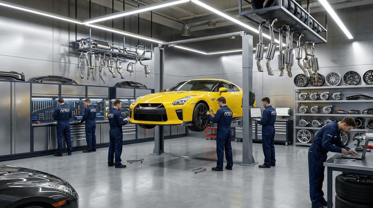 大象传媒汽车改装车间